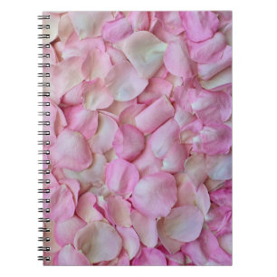 Pink Rose Petals Pattern Notebook
