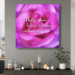 Pink Rose Photo Believe In Magic Quote Script Bold Canvas Print<br><div class="desc">“Those who don’t believe in magic will never find it.” A close-up photo of a vibrant purple-pink rose makes you want to feel inspired. Take a moment to relax and inhale the beauty of this giant rose. Fresh flowers always make me smile. Makes a great uplifting and inspirational gift! You...</div>
