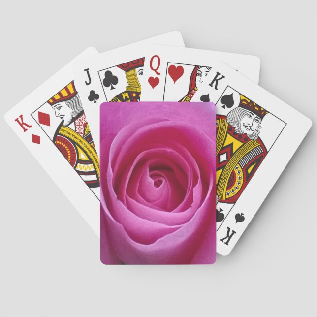 Pink Rose Playing Cards (Back)