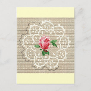 Pink Rose Postcard