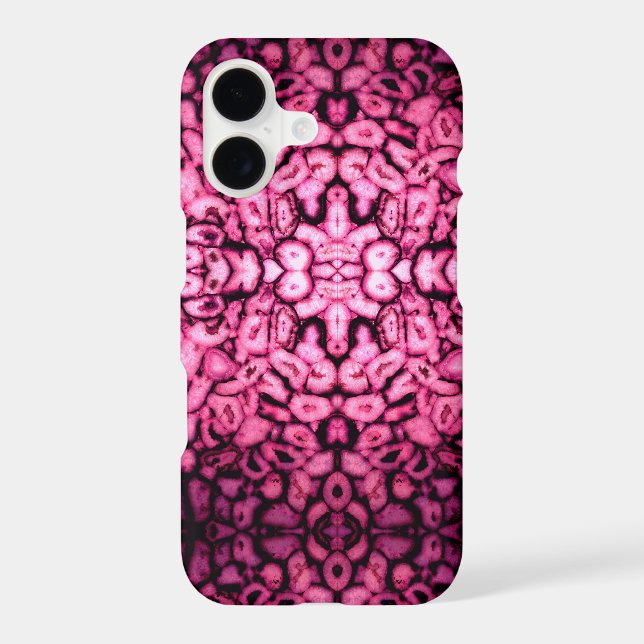 Pink Rose Quartz Agate Geodes abstract pattern (Back)