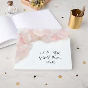 Pink Rose Quartz Wedding Guest Book