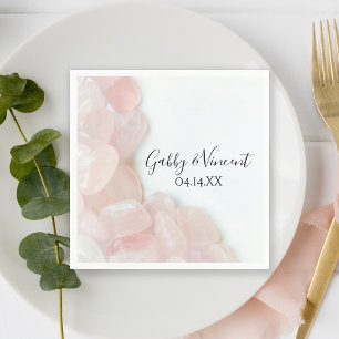 Pink Rose Quartz Wedding Napkin