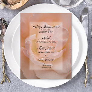 Pink Rose Quinceañera Menu