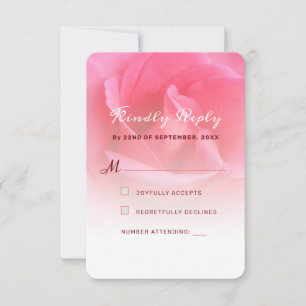 Pink Rose Response Card