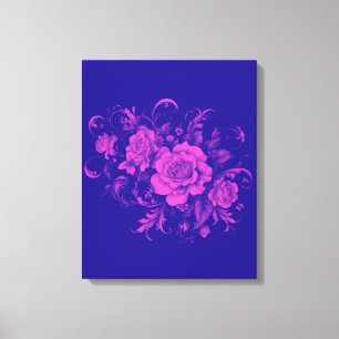 Pink Rose Seamless Canvas Print
