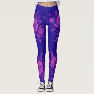 Pink Rose Seamless Leggings