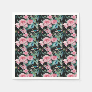 Pink Rose Shabby Chic floral Serviette Napkins