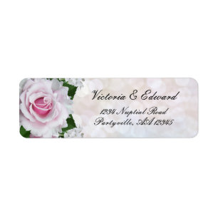 Pink Rose   Silver Bokeh Wedding