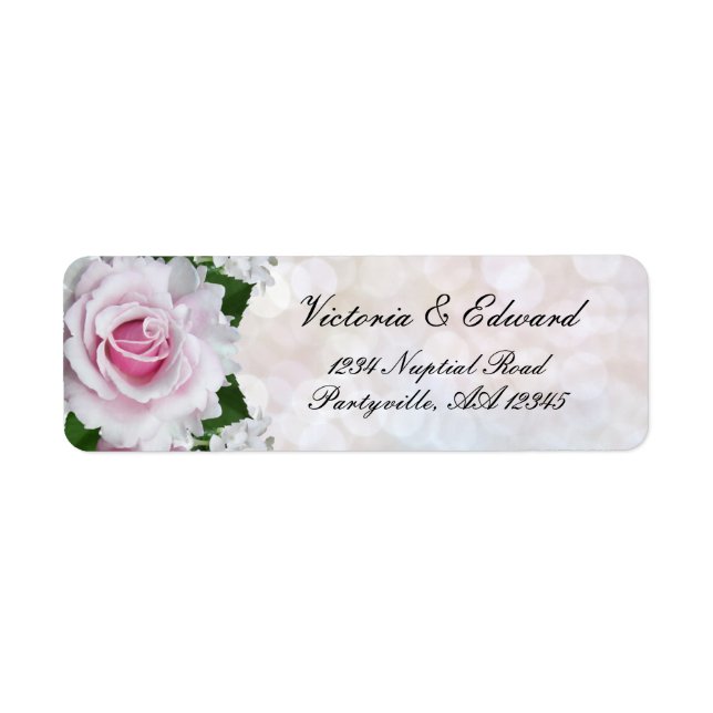Pink Rose | Silver Bokeh Wedding (Front)