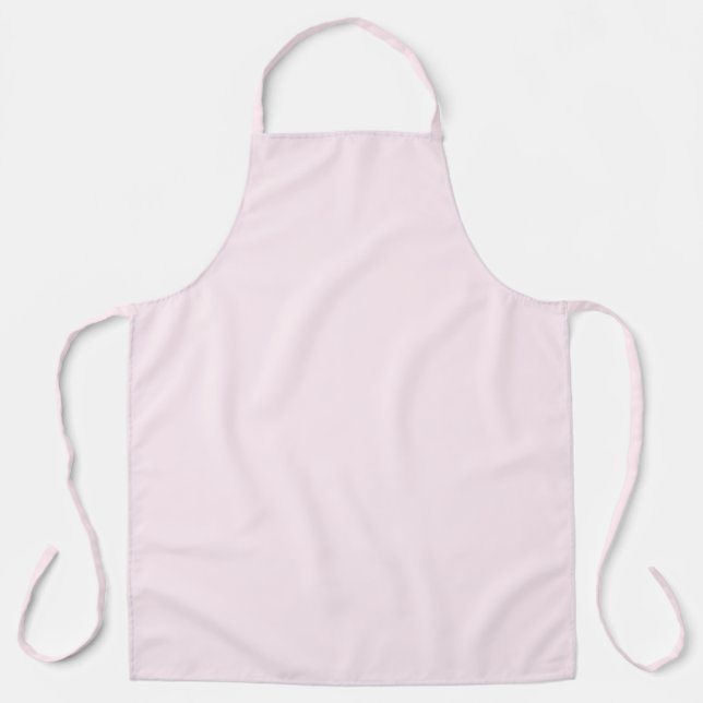 Pink Rose Soft Pale White Pastel Solid Colour Apron (Front)