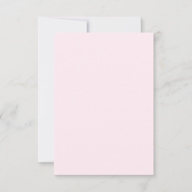 Pink Rose Soft Pale White Pastel Solid Colour Card (Front)