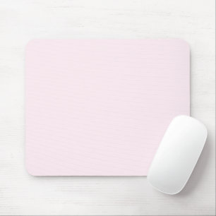 Pink Rose Soft Pale White Pastel Solid Colour Mouse Pad