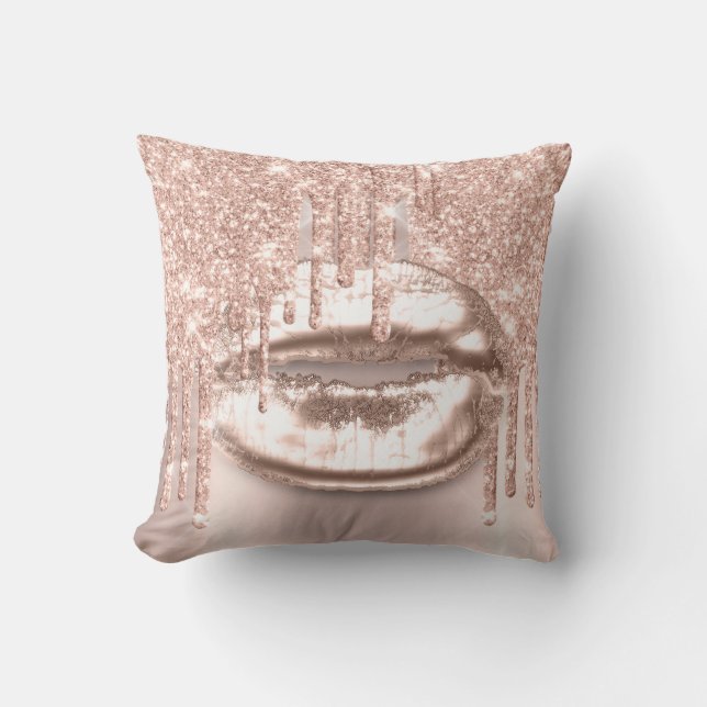 Pink Rose Spark Mermaid Unicorn Kiss Bride 16th Cushion (Front)