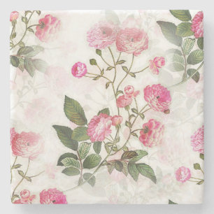 Pink Rose Stone Coaster
