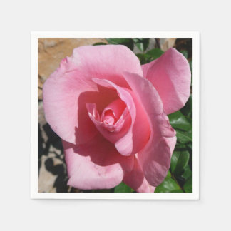 Pink Rose Sunny Garden Floral Napkin