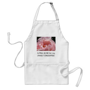 PINK ROSE SWEET DAUGHTER Apron Gift Christmas