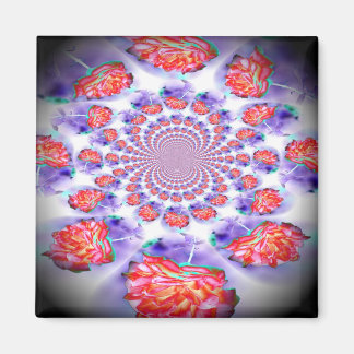 Pink Rose Swirling Magnet