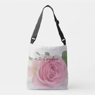 Pink Rose & Swirls Tote Bag