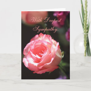 Pink Rose, Sympathy Card