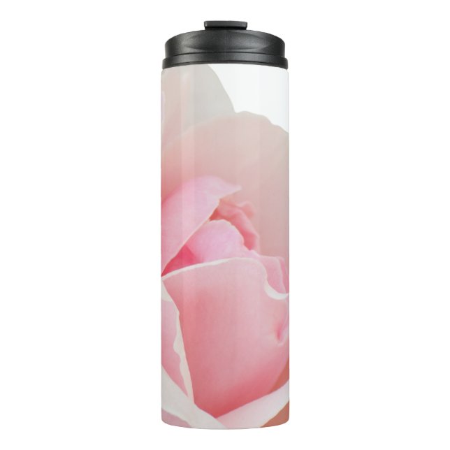 Pink rose thermal tumbler (Front)