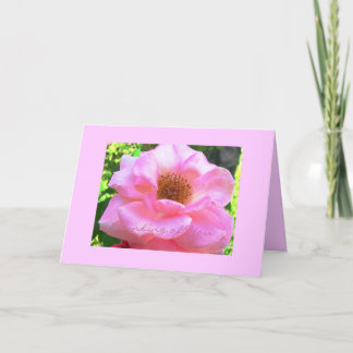 "pink rose"... Thinking of You Card. Card