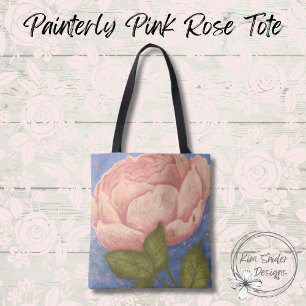 Pink Rose Tote Bag