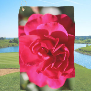 Pink Rose Upload Your Own Photo Custom Picture Golf Towel