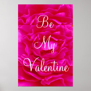 Pink Rose Valentine Poster - Customisable