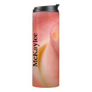 Pink Rose Valentines Love Water Bottle