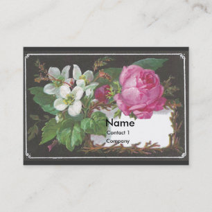Pink Rose Victorian Trade Card