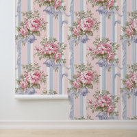 Pink Rose Vintage Shabby Chic Peel and Stick