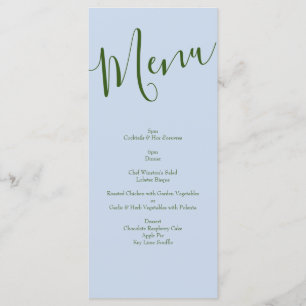 Pink Rose Vintage Wedding Menu