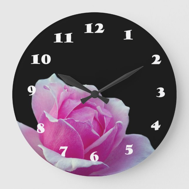 Pink Rose Wall Clock (Front)