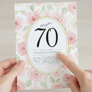Pink Rose Watercolor: A Personalized Birthday Invitation