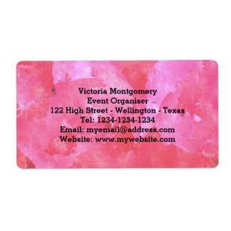 Pink Rose Watercolor Labels