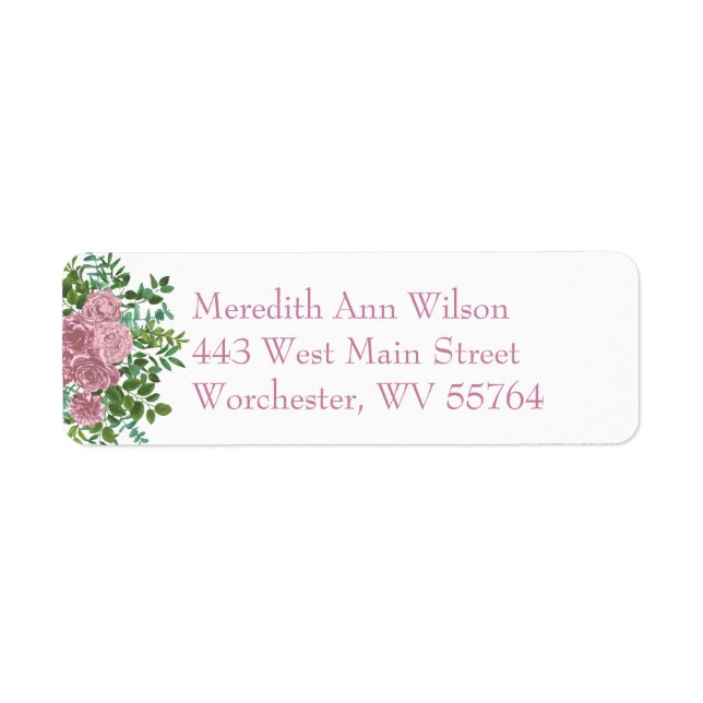 Pink Rose Wedding Floral Pastel Spring (Front)