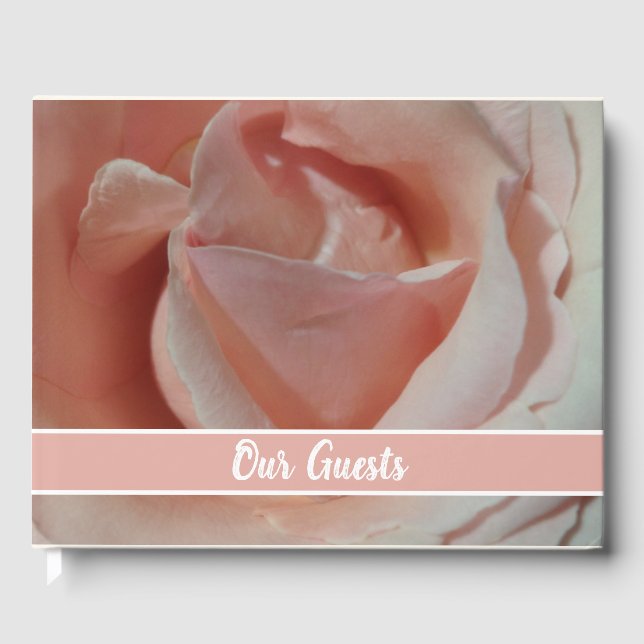 Pink rose wedding guestbook (Front)