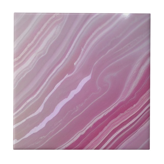 Pink rose white veins marble elegant modern luxury tile (Front)