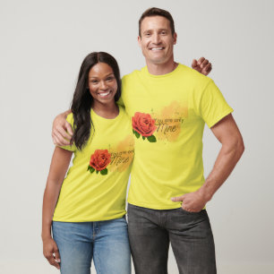 Pink rose with text  T-Shirt