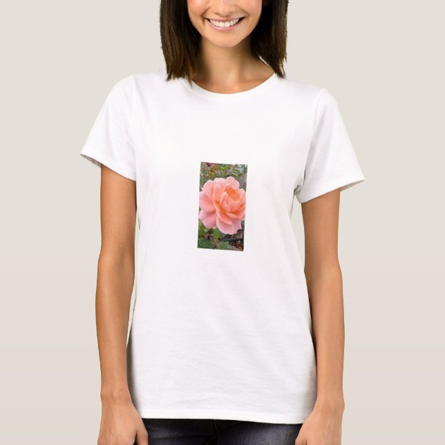 Pink Rose Womans T-Shirt (Front)