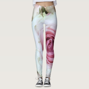 Pink Rose Yoga Leggings
