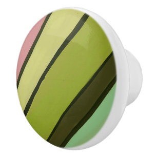 Pink Rosebud Interpretive Art Ceramic Knob
