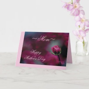 Pink Rosebud Mother's Day Card