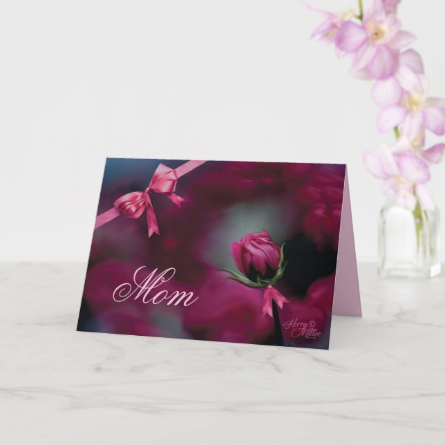Pink Rosebud Mother's Day Card (Orchid)