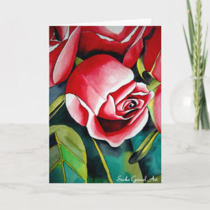 Pink Rosebud Valentine's Day card