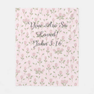 Pink Rosebud "You Are So Loved" Blanket