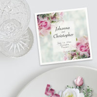 Pink Rosebuds and Peonies Elegant Wedding
