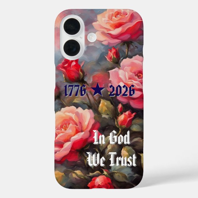 Pink Roses 250th Birthday iPhone / iPad case (Back)