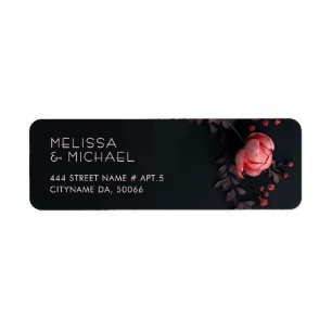 Pink Roses 3D Dark Flowers Wedding